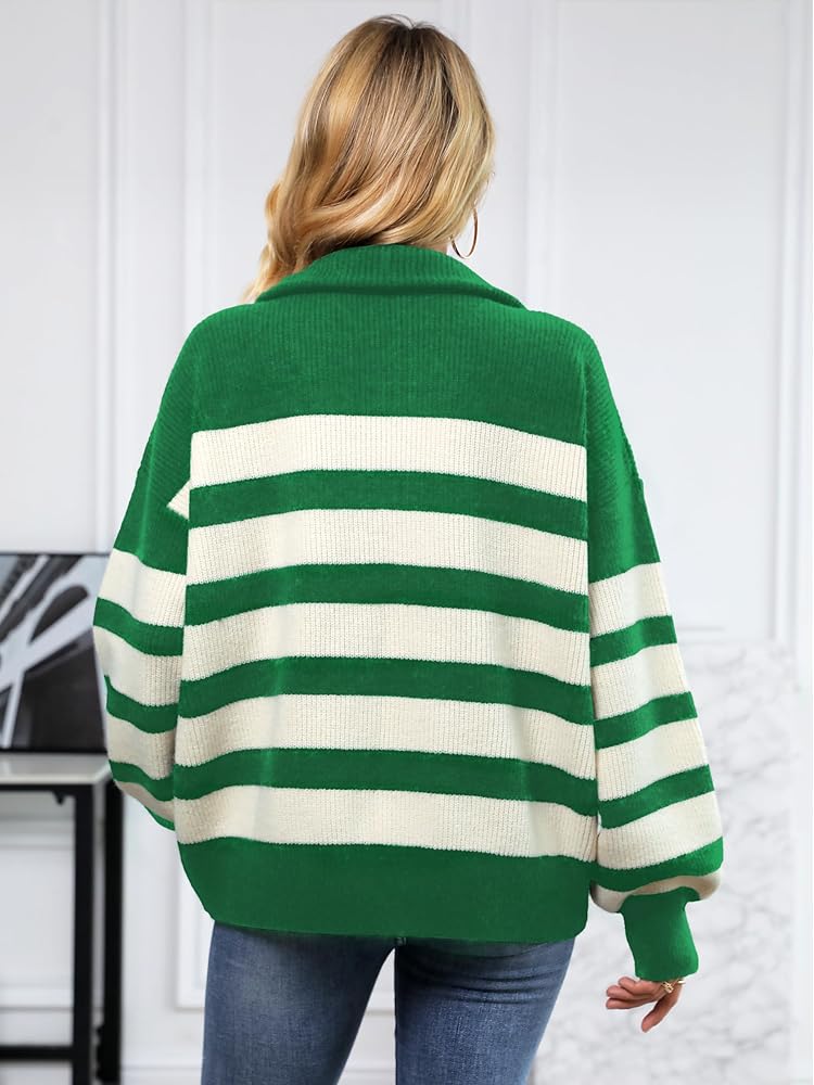 トップス doublet STRIPE OVERSIZED PULLOVER 23AW SuperPrity Womens Sweaters Oversized Striped Quarter Zip